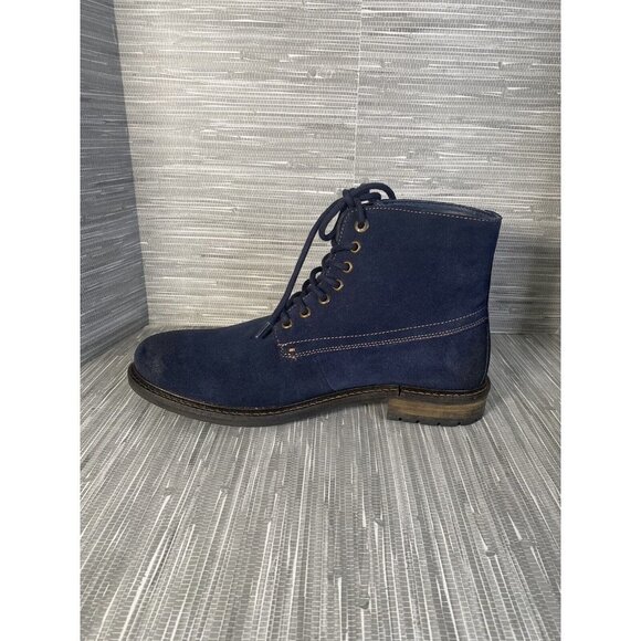 Levis Men's Sheffield Ankle Casual/Work Boots Blue Chambray Suede Lace Up SZ 10 - Picture 5 of 11